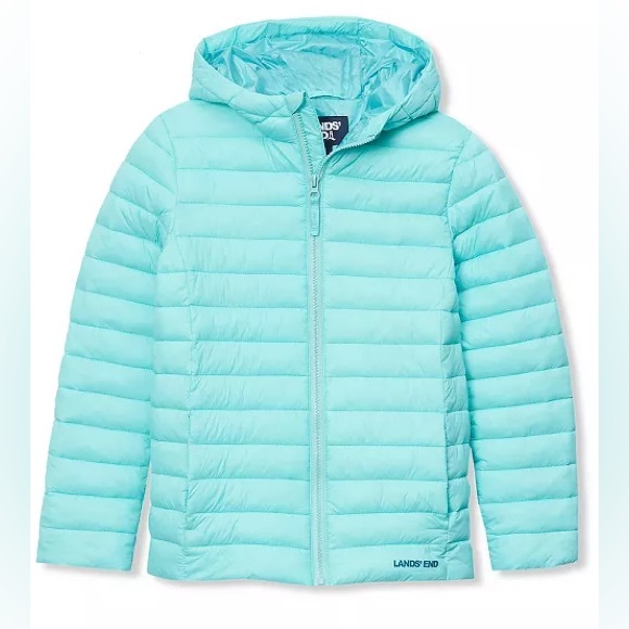 Lands' End Other - Lands’ End Girls FeatherFree Insulated Hooded Packable Jacket Size S/6-7